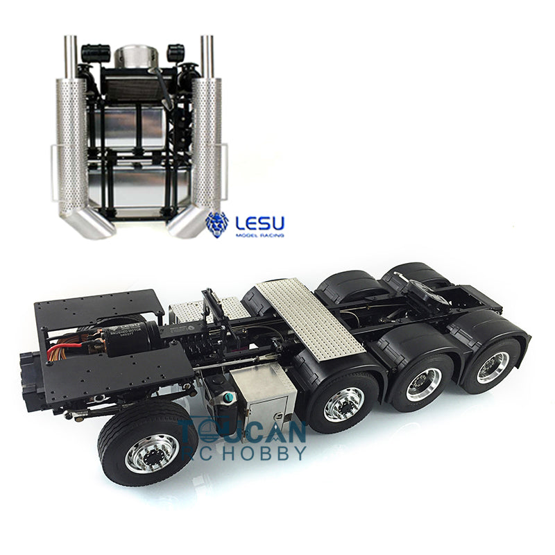 LESU 1/14 8*8 Heavy-duty Metal Chassis Radio Control Highline Tractor Truck 56348 3363 1851 Model W/ 3 Speed Gearbox Servo Motor