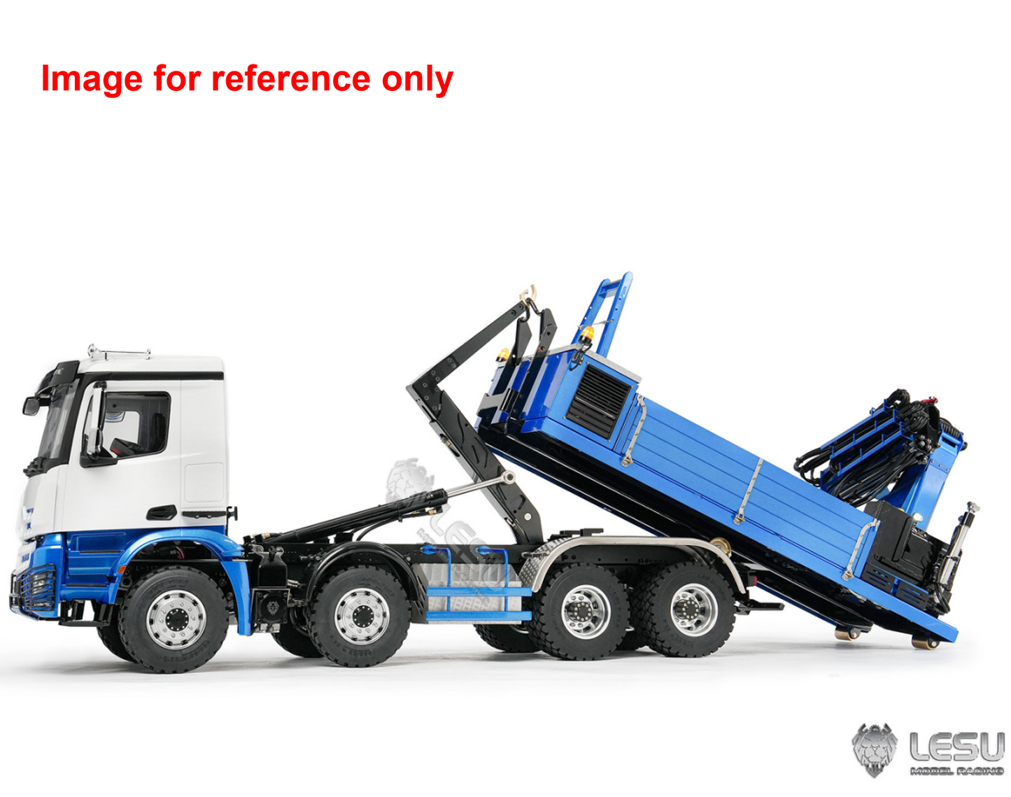 LIMITED-TIME SALE IN Stock LESU Z0108 1/14 RC Hydraulic Roll On off Dumper Truck Crane Unassembled Plastic Cabin Metal 8x8 Chassis Tipper Axles Lock 2+7CH Valve