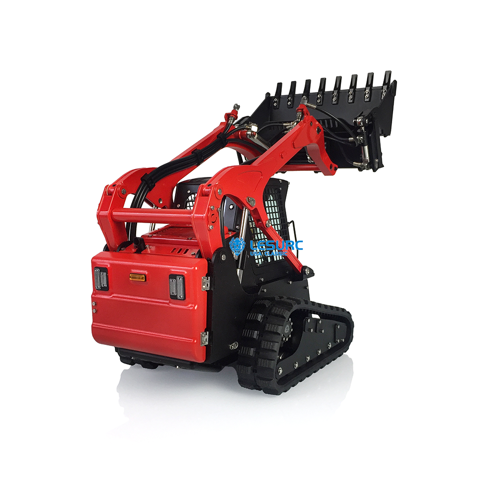 Sell out in seconds! LESU 1/14 Aoue-LT5 Metal Hydraulic Tracked Skid-Steer Loader Radio Controlled Loader Ready To Run Model Light System Charger Battery