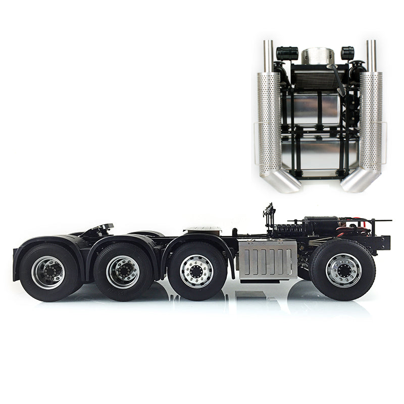 LESU 1/14 8*8 RC Tractor Truck 3363 Heavy-duty Metal Chassis Model DIY RC Cabin W/ 3 Speed Gearbox Servo Equipment Rack