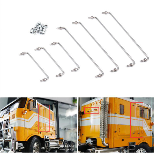??????US STOCK LESU Cab Side Guard Metal DIY Spare Part Suitable for TAMIYA RC 1/14 Scale Tractor Truck Remote Control Amercian Cars Model