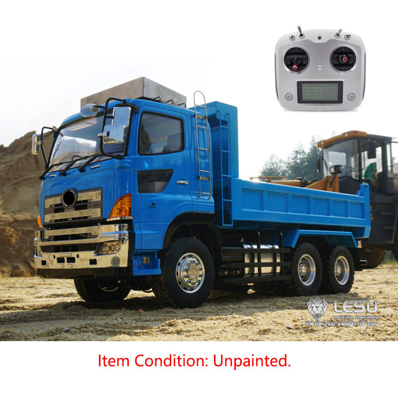 LESU Radio Controlled 6*6 Hydraulic Dumper Truck Motor ESC Servo FS-I6S Sound Light System for 1/14 Construction Vehicle