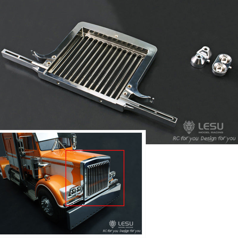 LESU Metal Front Rear Bumper Whistle Horn Pedal Exhaust Pipe for RC 1/14 Tractor Truck Radio Control American Car DIY Part