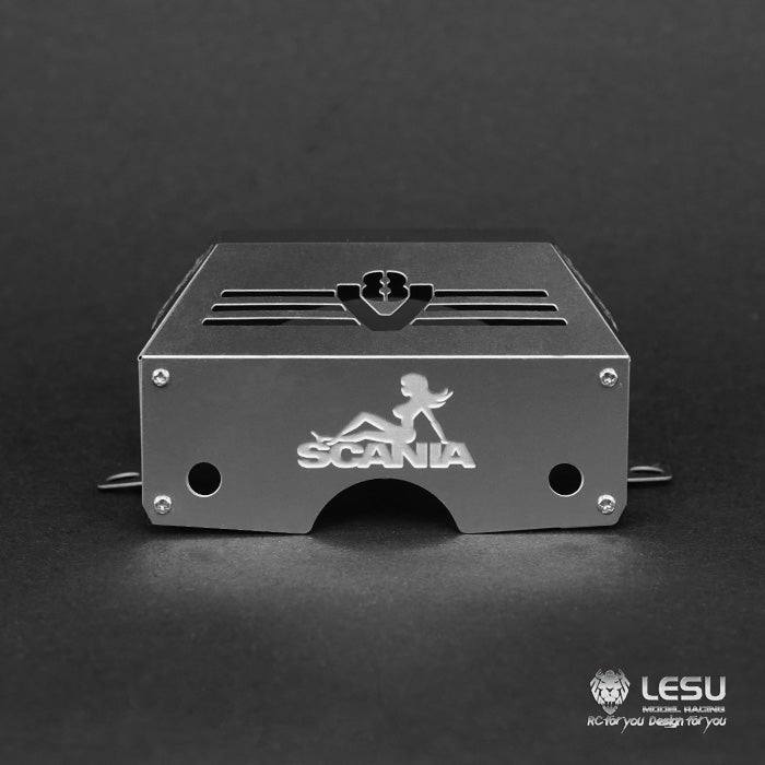 LESU Metal Gearbox Engine Cover A B for 1/14 Scale Radio Controlled Tractor Truck Car?Model Replacements Accessories