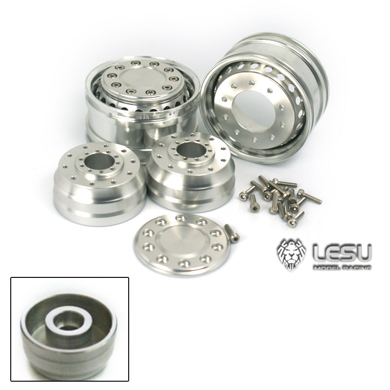 LESU Wide Front Wheel Hub Suitable for 1/14 DIY RC Truck Radio Controlled Model Upgrade Part Axle Hexagon Bearing Brake