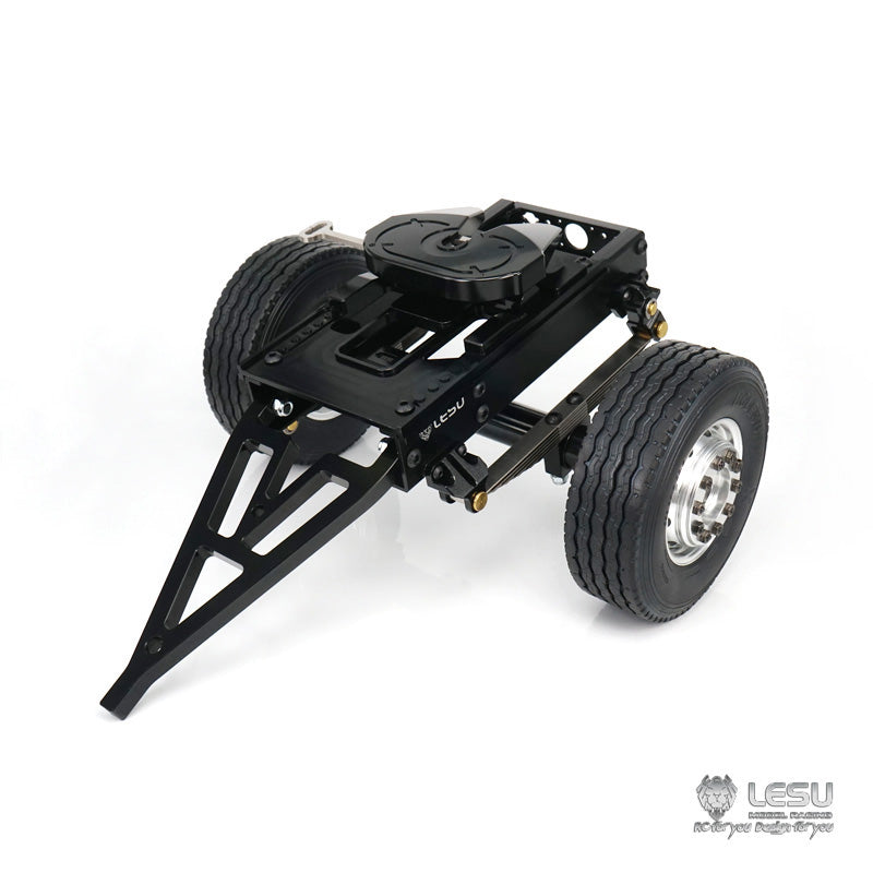 LESU Metal Tracked Trailer for 1/14 Remote Controlled Tractor Truck Upgrade Accessories of RC Truck 25.5*18.2*14CM