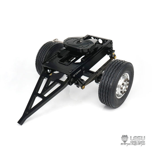 IN Stock LESU Metal Tracked Trailer for 1/14 Remote Controlled Tractor Truck Upgrade Accessories of RC Truck 25.5*18.2*14CM