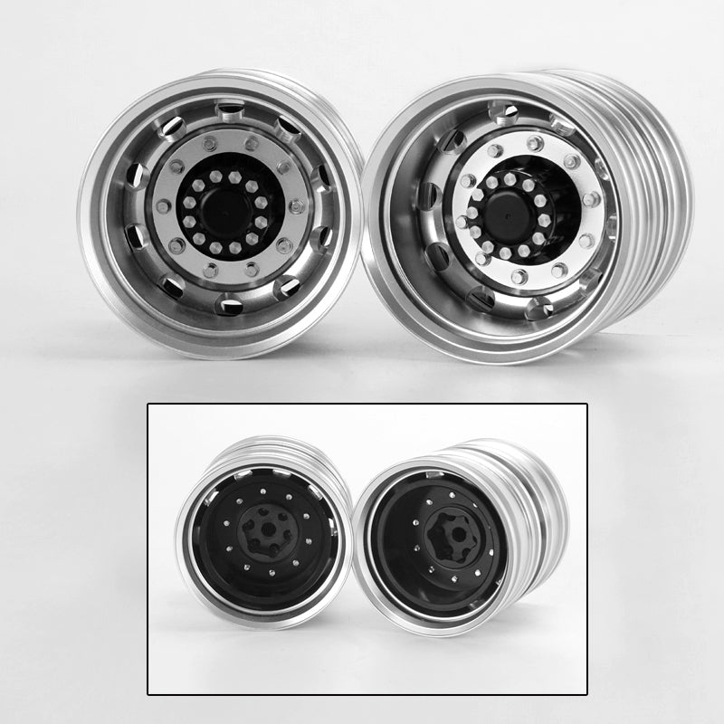 1/14 RC LESU Metal Rear Wheel Hub for FH12 FH16 Tractor Truck Axle Hex Car Model Replacements Accessories Spare Parts