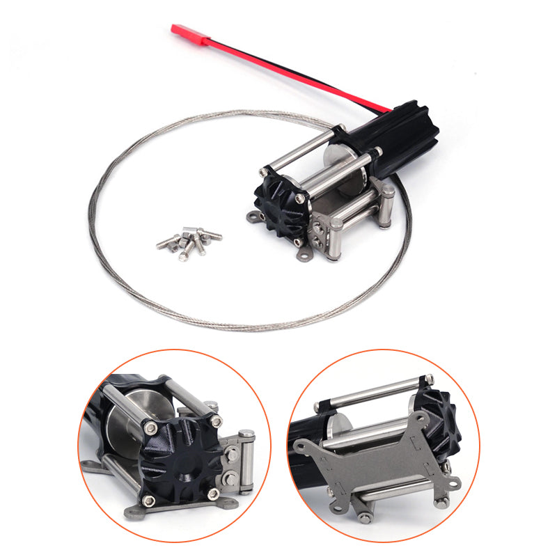 LESU Metal Electric Capstan Winch Bracket Coupler for RC Rock Crawler 1/14 Tractpr Truck DIY Model Dumpers Cars