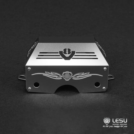 LESU Metal Gearbox Engine Cover A B for 1/14 Scale Radio Controlled Tractor Truck Car?Model Replacements Accessories