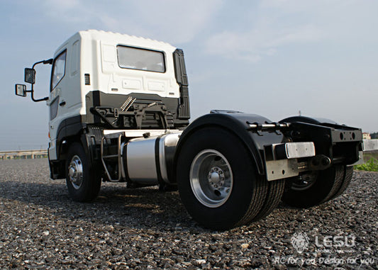 LESU 1/14 Metal 700 4*2 Remote Control Tractor Truck Model With Motor 2 speed transmission Without Lock Differential Axles