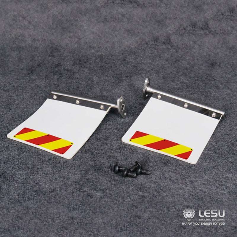 LESU Metal Rear Mud Plate Rubber Mudguard for 1/14 Tamiya Knight RC Truck Tractor Car Model