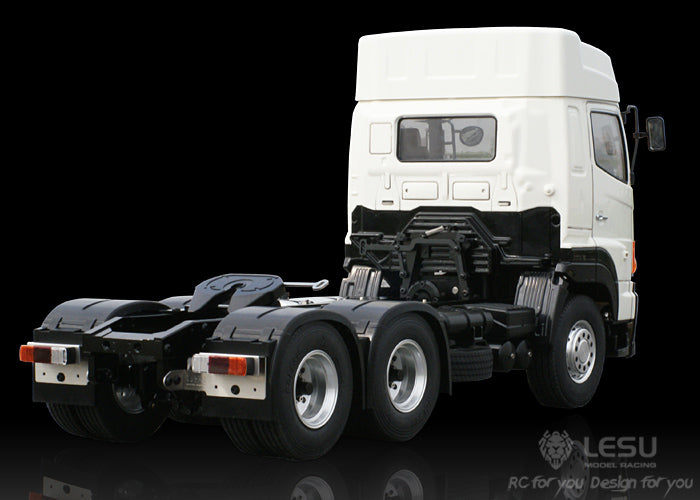 LESU Remote Control Metal 1/14 700 4*2 Tractor Truck Model With Motor 2 Speed Transmission Without Lock Differential Axles