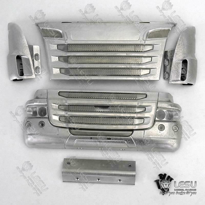 Metal LESU R730 Front Face Net Bumper Sets for R470 R620 1/14 TAMIYA RC Tractor Truck Model