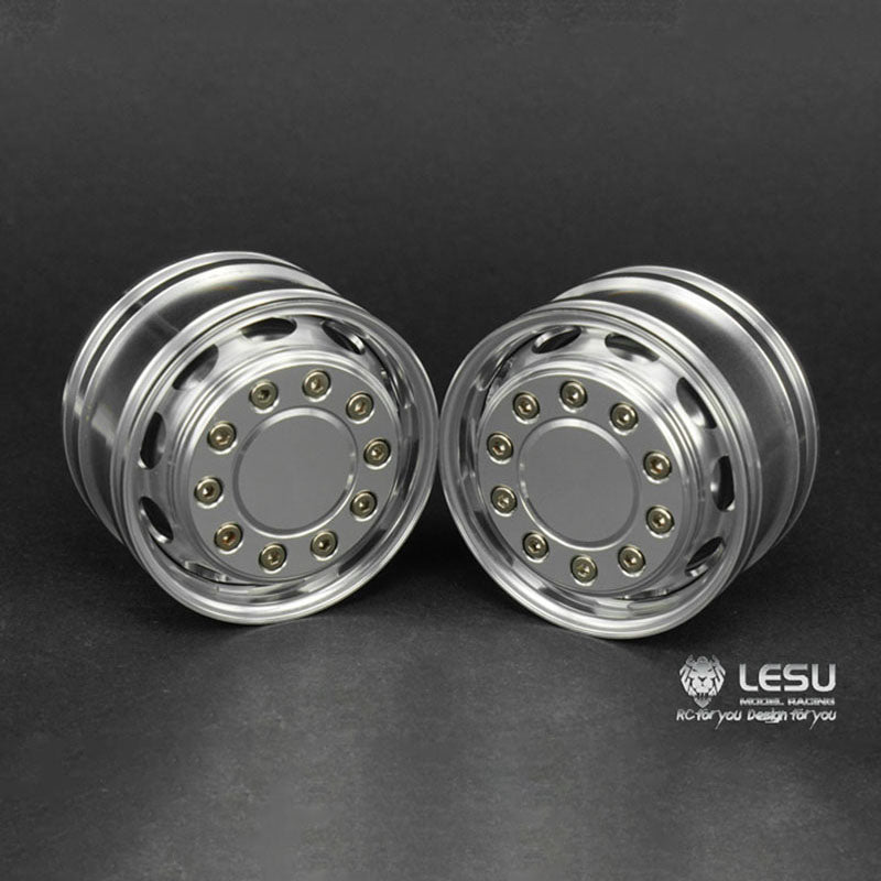 LESU 1/14 Scale Wide Metal Front Hub Bearing Hexagon Brake Suitable for RC DIY Tractor Truck Radio Control Dumper Tipper