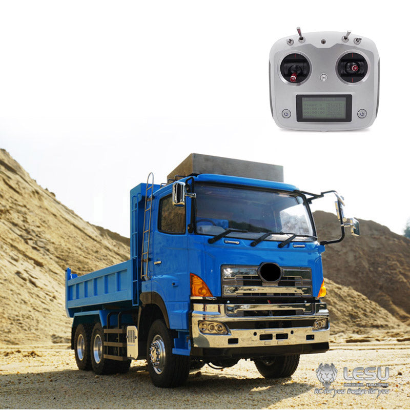 LESU Radio Controlled 6*6 Hydraulic Dumper Truck Motor ESC Servo FS-I6S Sound Light System for 1/14 Construction Vehicle