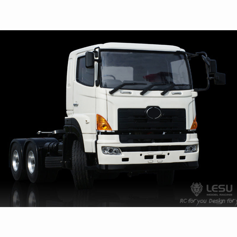 LESU Remote Control Metal 1/14 700 4*2 Tractor Truck Model With Motor 2 Speed Transmission Without Lock Differential Axles
