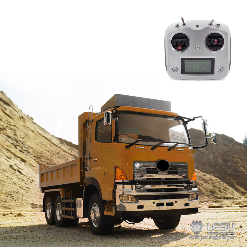 LESU Radio Controlled 6*6 Hydraulic Dumper Truck Motor ESC Servo FS-I6S Sound Light System for 1/14 Construction Vehicle