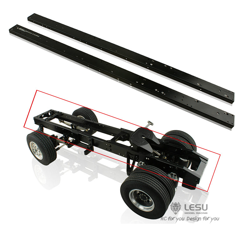 LESU 1/14 Scale CNC Metal Chassis Rail Suitable for RC R620 R470 4*2 Tractor Truck DIY Radio Controlled Vehicle Model Cars