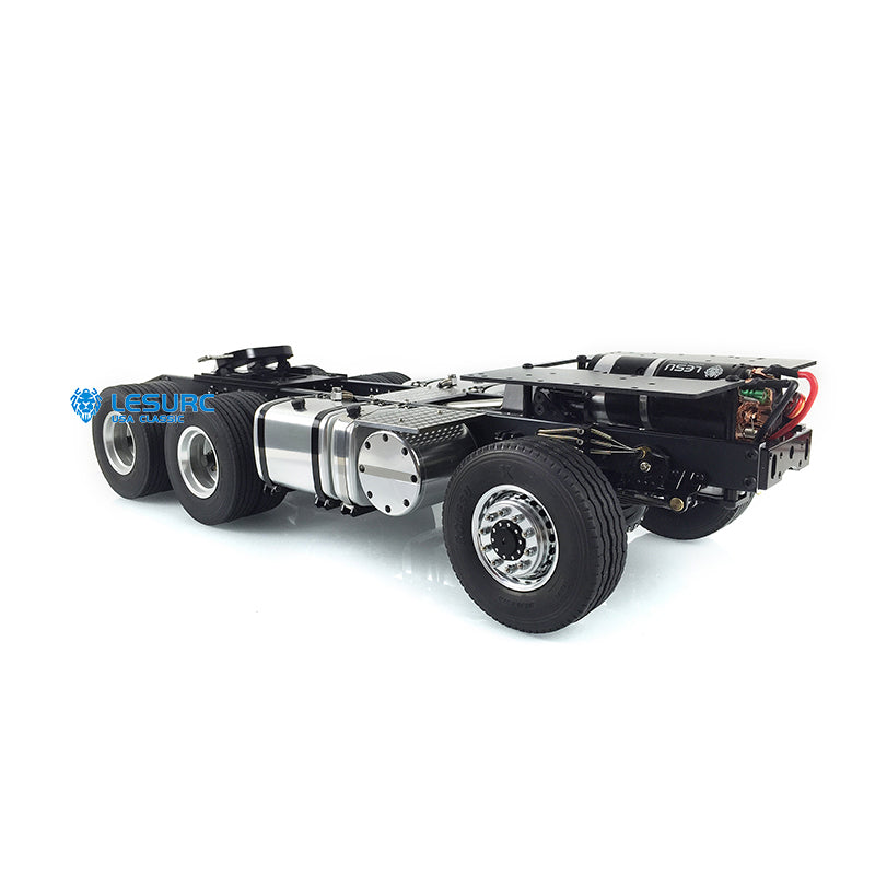 LESU 6x6 Metal 3Axles RC Chassis with 2-Speed Transmission Lock Differential Servo for 1/14 RC Tractor Truck Upgrade