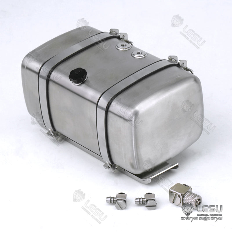 1/14 LESU Simulated Metal Oil Tank Fuel Tank 70MM 80MM 90MM 100MM for RC Dumper Truck Tractor Trailer DIY Cars Accessory