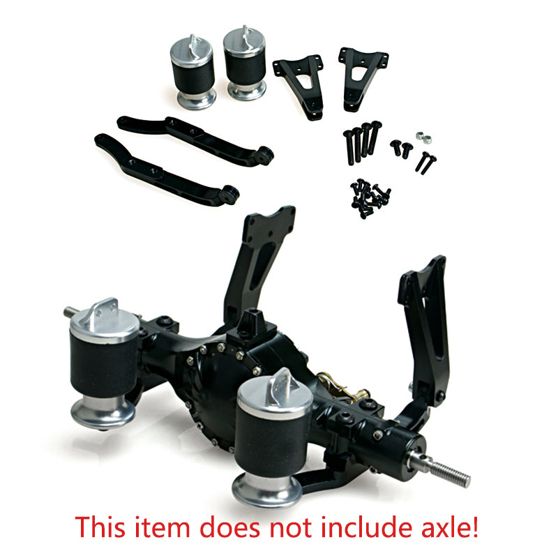 US Stock LESU Metal Pneumatic Rear Axles Suspension Set for 1/14 Remote Control Truck DIY Model Car Vehicle Modle Accessories