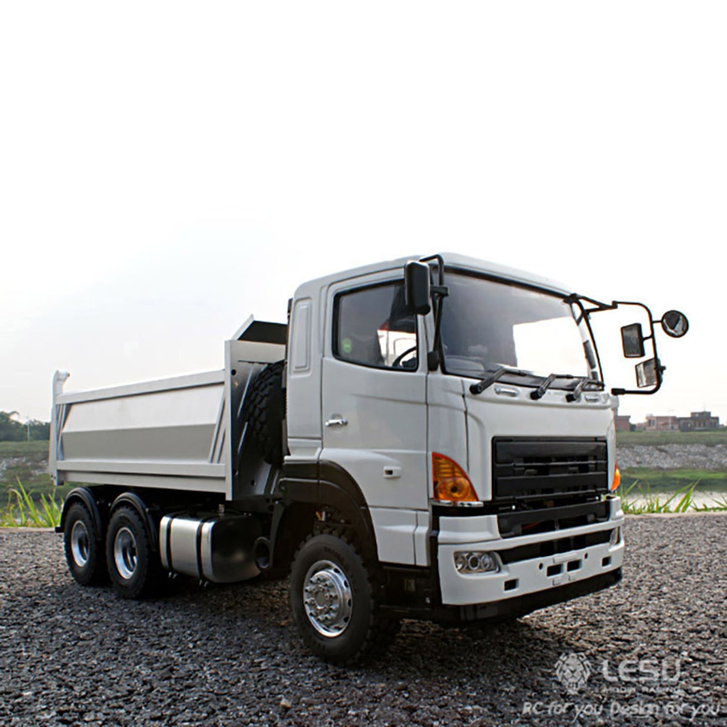 LESU Remote Control Metal 1/14 700 6*6 Tractor Truck Dumper RC Engineering Vehicle Car Model With Motor Light Sound System