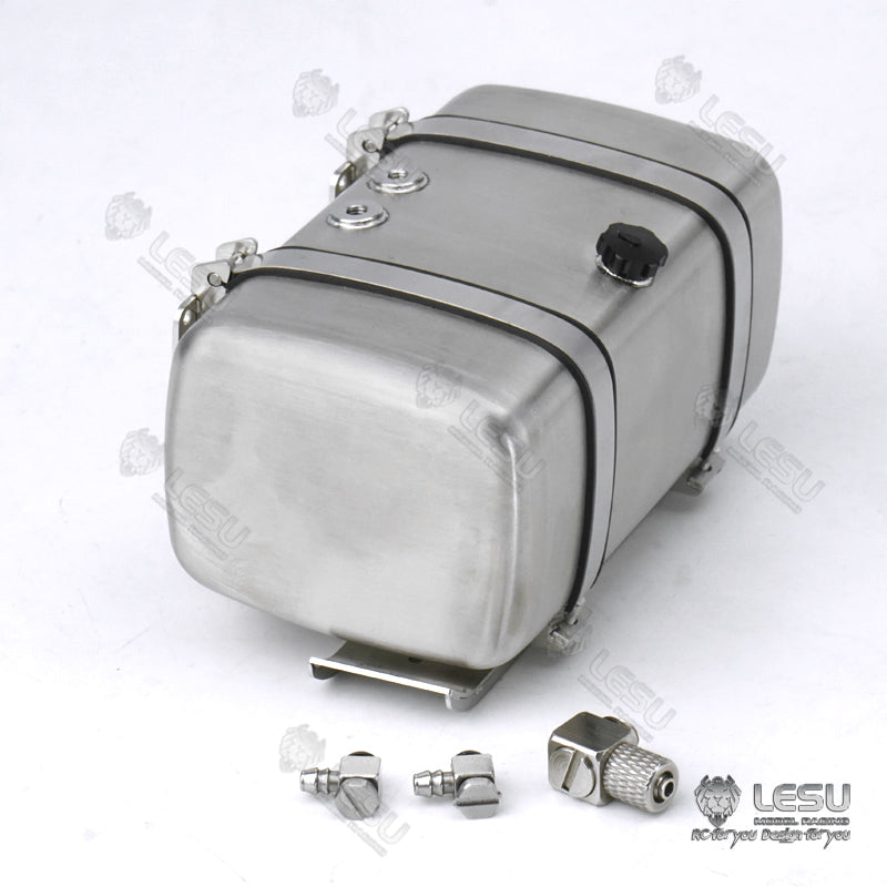 1/14 LESU Simulated Metal Oil Tank Fuel Tank 70MM 80MM 90MM 100MM for RC Dumper Truck Tractor Trailer DIY Cars Accessory