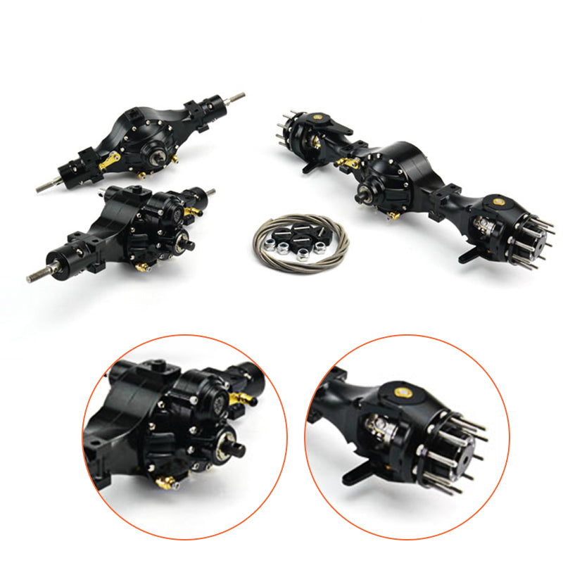 LESU Metal Front Rear Axles Differential Lock for Remote Controlled 1/14 Scale 4X4 6X6 8X8 Tractor Truck Model Replacements