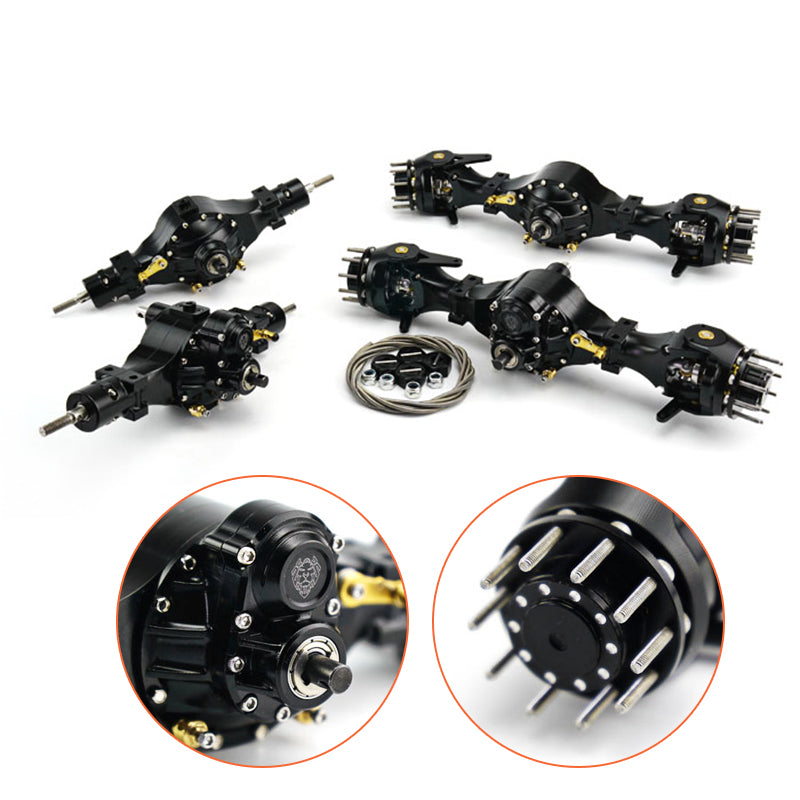 LESU Metal Front Rear Axles Differential Lock for Remote Controlled 1/14 Scale 4X4 6X6 8X8 Tractor Truck Model Replacements