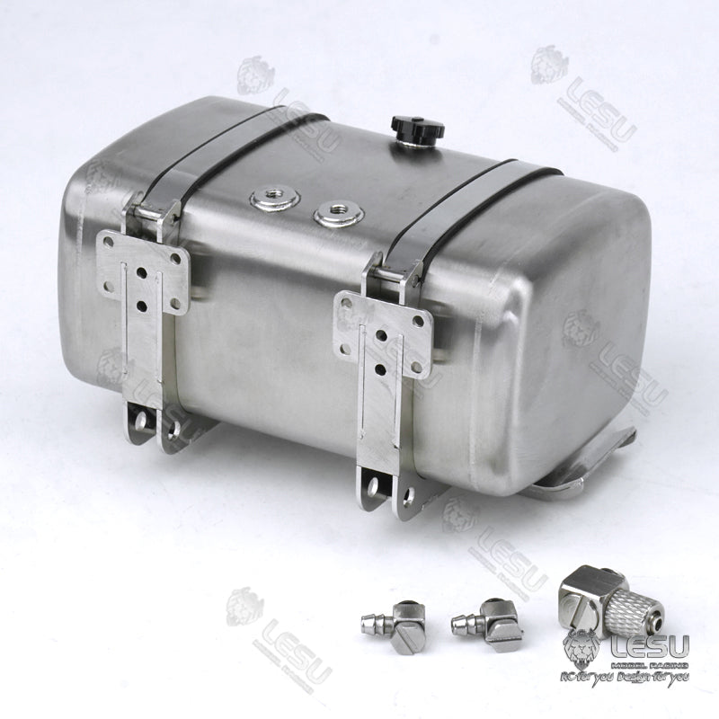 1/14 LESU Simulated Metal Oil Tank Fuel Tank 70MM 80MM 90MM 100MM for RC Dumper Truck Tractor Trailer DIY Cars Accessory