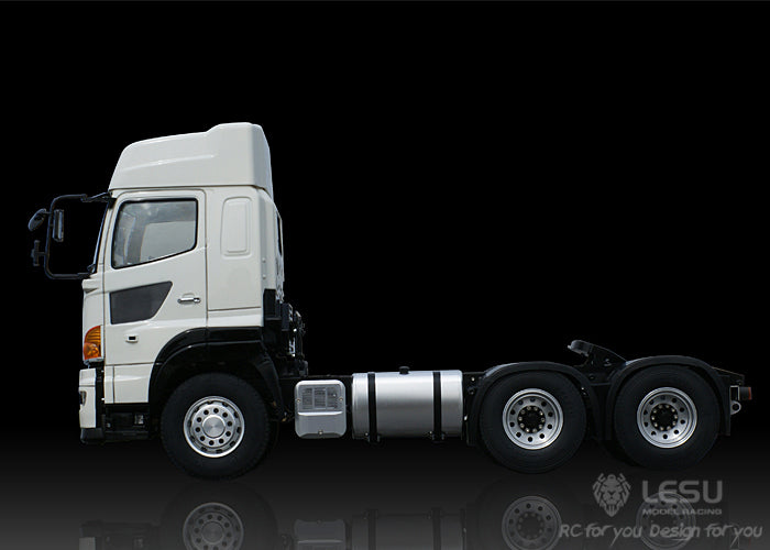 LESU Remote Control Metal 1/14 700 4*2 Tractor Truck Model With Motor 2 Speed Transmission Without Lock Differential Axles