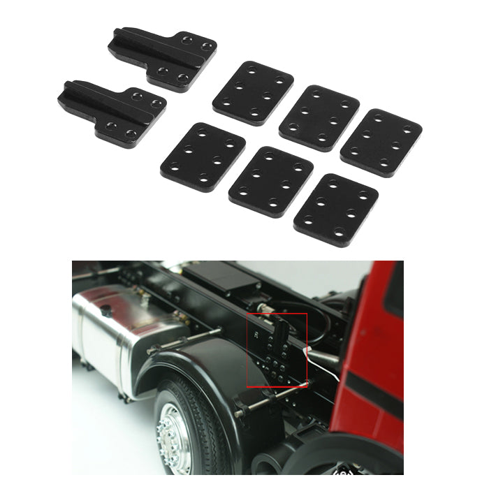 LESU Metal Chassis Rail Subframe Connection Body Limiter Plate for 1/14 6*6 8*8 RC Dumper Truck Tipper Model Upgrade Accessories