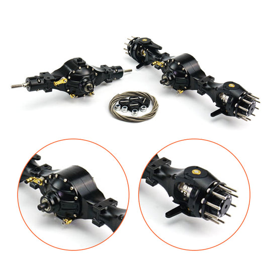 LESU Metal Front Rear Axles Differential Lock for Remote Controlled 1/14 Scale 4X4 6X6 8X8 Tractor Truck Model Replacements