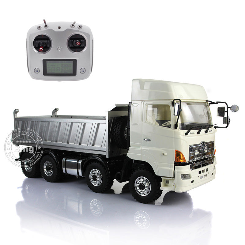 LESU 1/14 Scale Remote Controlled 700 8*8 All-wheel Drive Metal Hydraulic Dumper Truck Model W/ Motor ESC Sound Light System