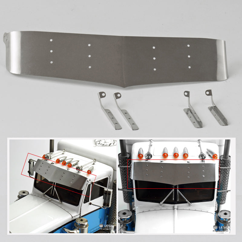 US STOCK LESU Metal Visor Parts for RC 1/14 DIY TAMIYA Tractor Truck Remote Control Construction Vehicle Model Accessories