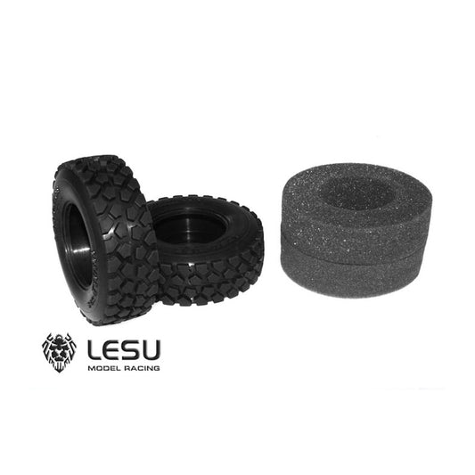 US STOCK 1Pair LESU Spare Part Rubber Tires Spare Parts Suitable for TAMIYA Radio Controlled 1/14 RC Tractor Truck Model DIY Cars