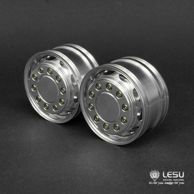 LESU 1/14 Scale Wide Metal Front Hub Bearing Hexagon Brake Suitable for RC DIY Tractor Truck Radio Control Dumper Tipper