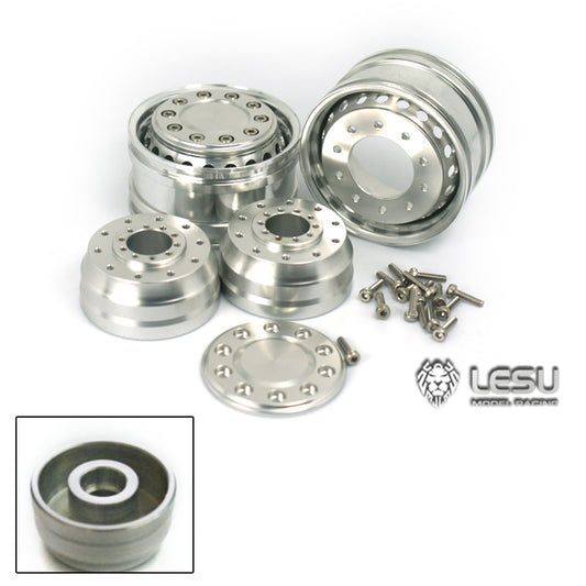 US STOCK 1/14 LESU Front Wide Wheel Hub Bearing Brake Spare Parts Suitable for TAMIYA 1/14 Scale DIY RC Truck Radio Controlled Dumper Model