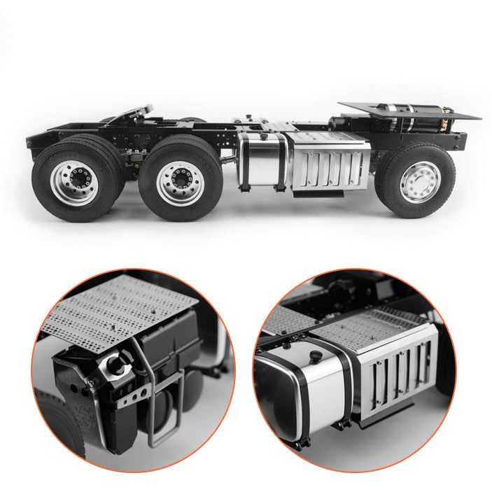 LESU 6x6/6x4 Metal Chassis 20130016-A/B with 2 Speed Transmission for 1/14 DIY TAMIYA 3363 1851 Tractor Truck Model Spare Part