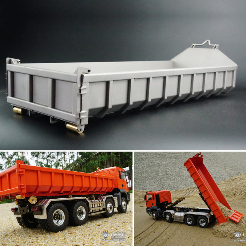 Trailer Bucket Hydraulic Cylinder Crane Valve Oil Tank Pump Suitable for LESU Metal 1/14 Roll On Off RC Dumper Truck Model
