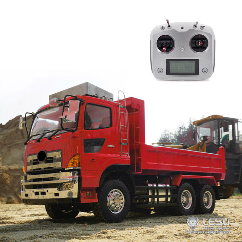 LESU Radio Controlled 6*6 Hydraulic Dumper Truck Motor ESC Servo FS-I6S Sound Light System for 1/14 Construction Vehicle