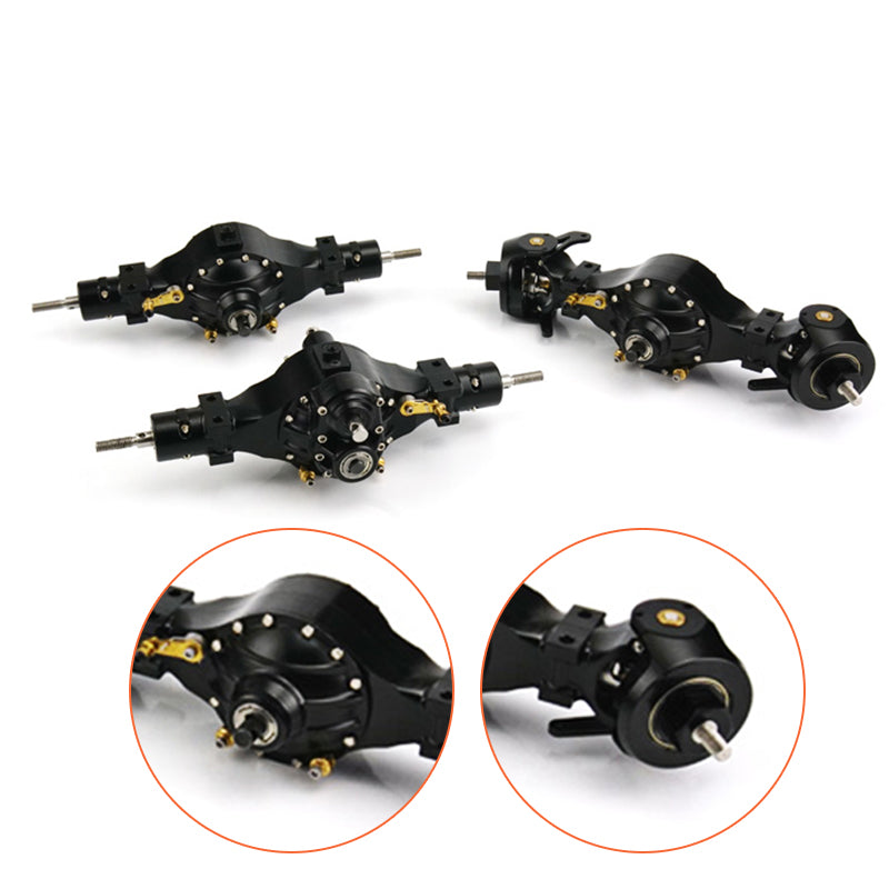 LESU 4X4 6X6 Metal Axles Differential Lock 1/2.6 Gear Ratio for 1/14 Remote Control Tractor Truck Model Replacements Parts