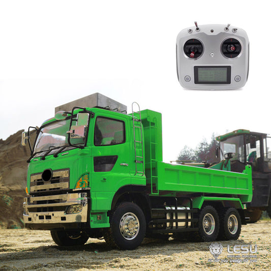 LESU Radio Controlled 6*6 Hydraulic Dumper Truck Motor ESC Servo FS-I6S Sound Light System for 1/14 Construction Vehicle