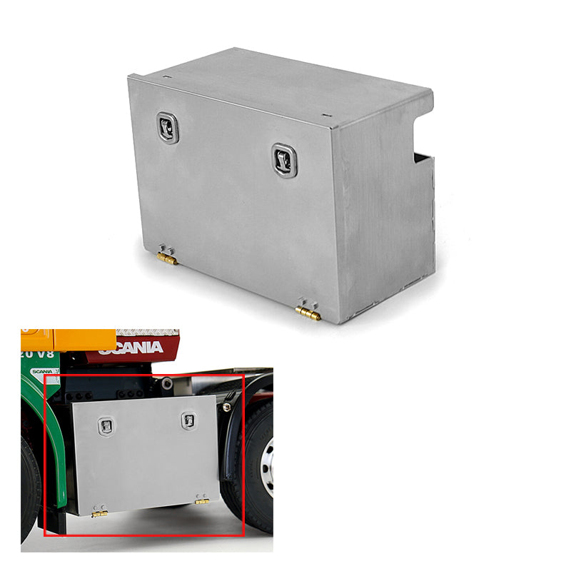 LESU Air Discharge Metal Box Urea Tank ToolBox DIY Spare Part Suitable for 1/14 R620 R470 RC Tractor Truck Vehicle Cars