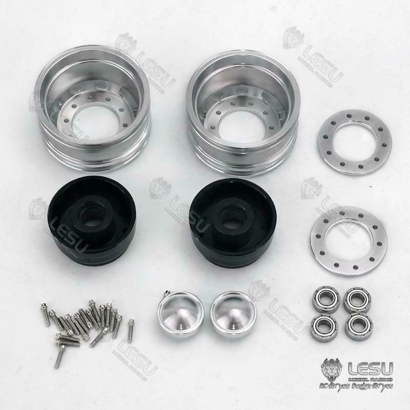 LESU Metal Front Hub Bearing Hexagon Brake Suitable for 1/14 RC DIY American FH12 FH16 Radio Control Tractor Truck Car Part