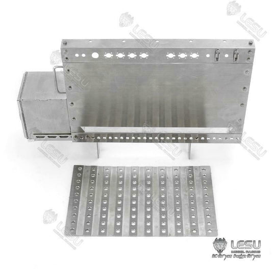 LESU 1/14 Scale RC Model Spare Part Metal Toolbox Guard board Pedal Suitable for Radio Controlled Tractor Truck Vehicle Car