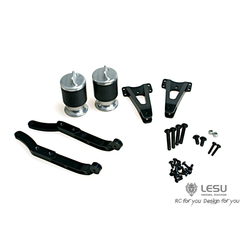 US Stock LESU Metal Pneumatic Rear Axles Suspension Set for 1/14 Remote Control Truck DIY Model Car Vehicle Modle Accessories