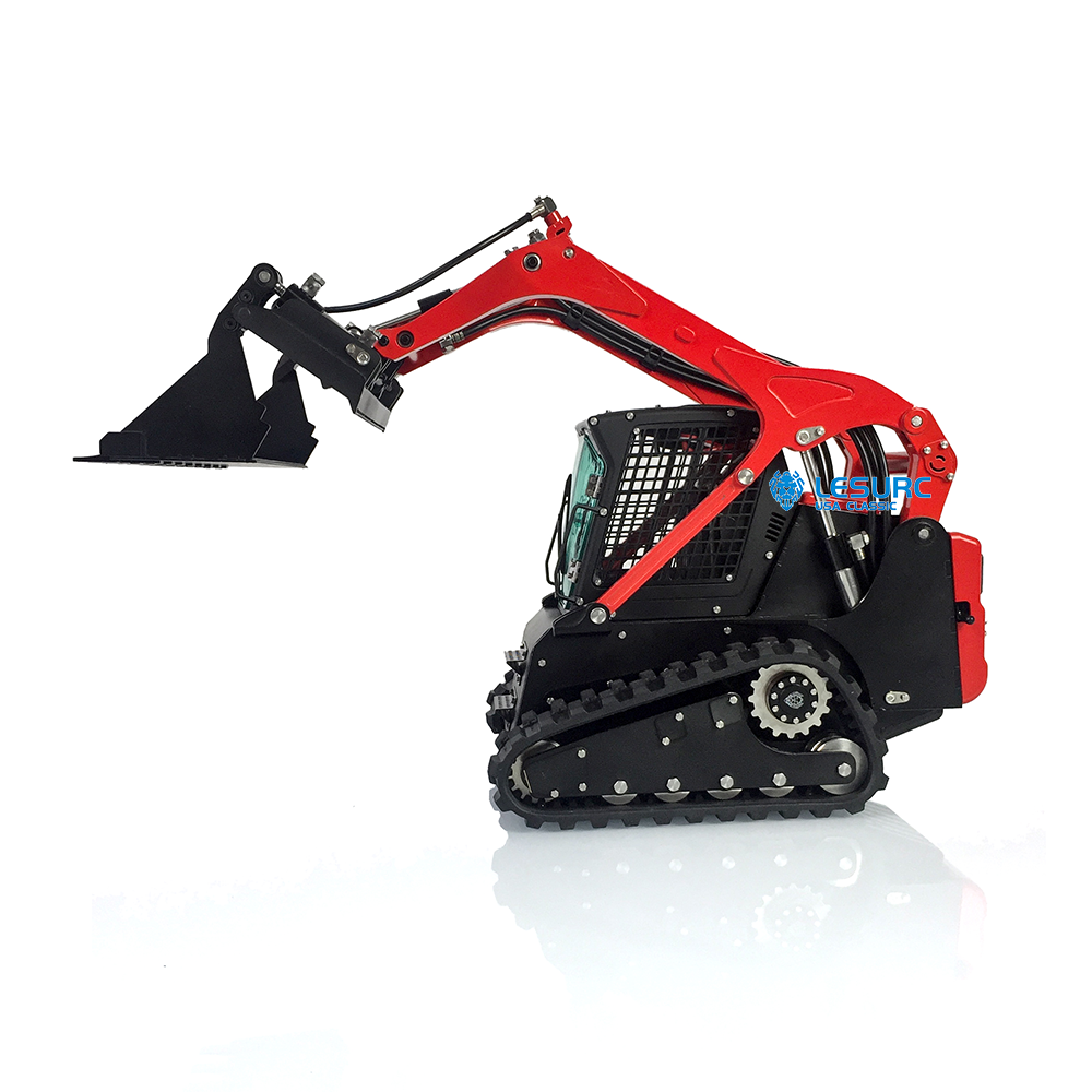 LESU 1/14 RC Hydraulic Aoue-LT5 Tracked Skid-Steer Loader Metal Remote Control Construction Vehicle RTR Model Lights Battery