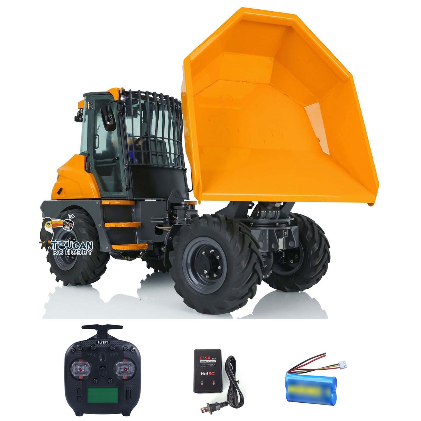 LESU 1/14 Ready To Run 4X4 RC Hydraulic Articulated Dumper 6MDX Remote Control Tipper Car Model W/ I6S Controller Charger